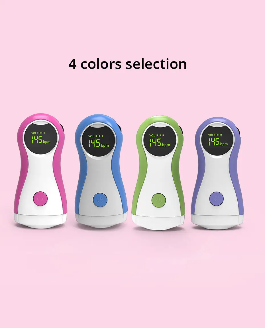 Wholesale fetal doppler monitor household fetal heart rate detector meter portable Pocket Doppler Monitor for pregnancy