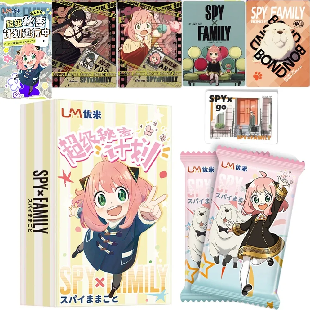 Аниме коллекционная игрушка шпион X Семейная Игра карточка бустер Anya Forger Loid fforger Косплей коллекция в твердом переплете