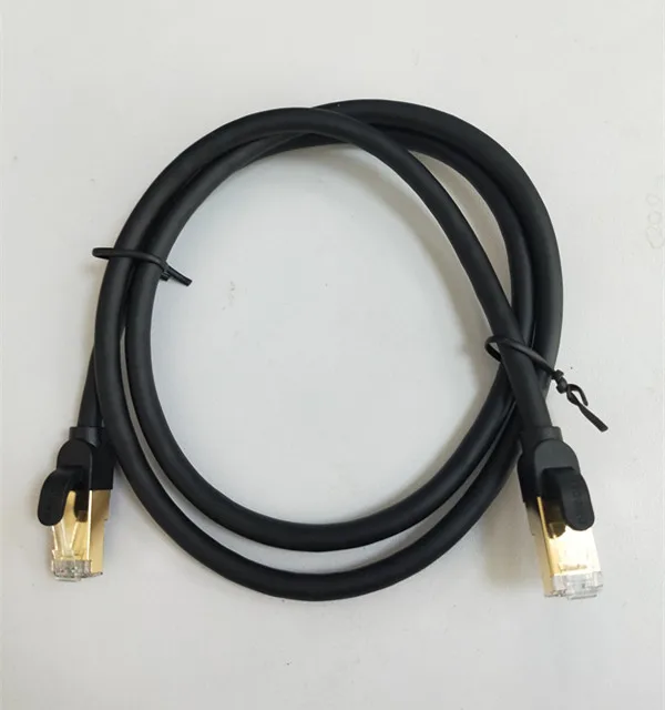 Лидер продаж Amazon, высокоскоростной сверхмощный сетевой патч-корд Cat8, 40 Гбит/с, плоский кабель RJ45, экранированный настенный 1 м 2 м 5 м патч-корд