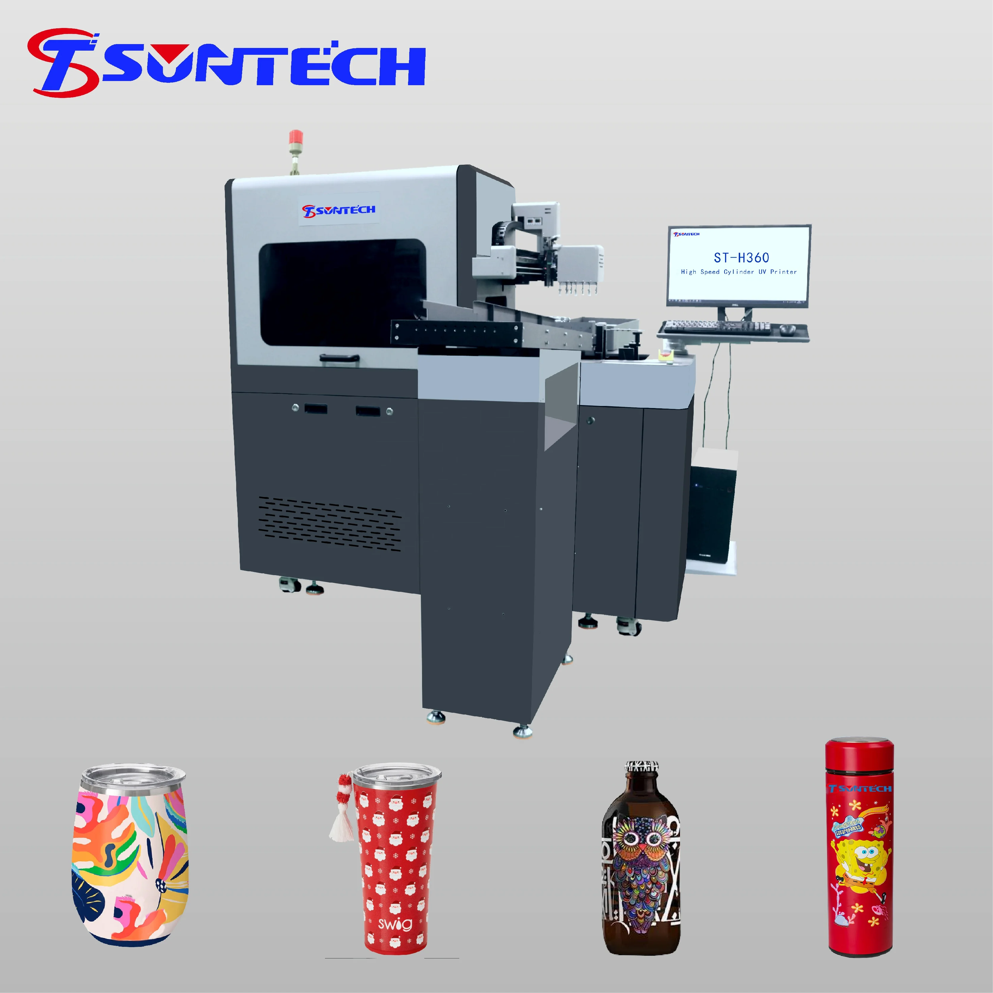 Industrial high speed cylindrical UV inkjet printer Stainless steel cup Plastic cup Cylindrical UV3D printer cylindrical conical