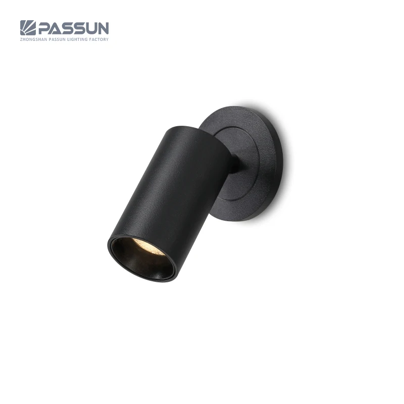 hotel house bedroom aluminum adjustable headboard wall night light black recessed led reading wall lamp