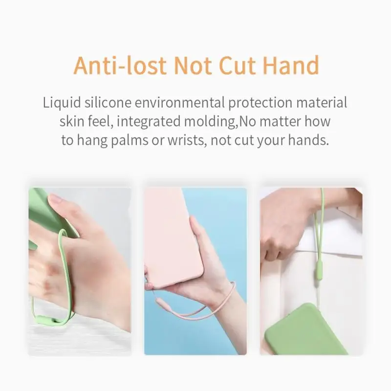 Оптовая продажа, профессиональный плоский водонепроницаемый брелок, маленький жидкий силиконовый ремешок на запястье, ремешок на руку для airтеги, iPhone, телефона, камеры