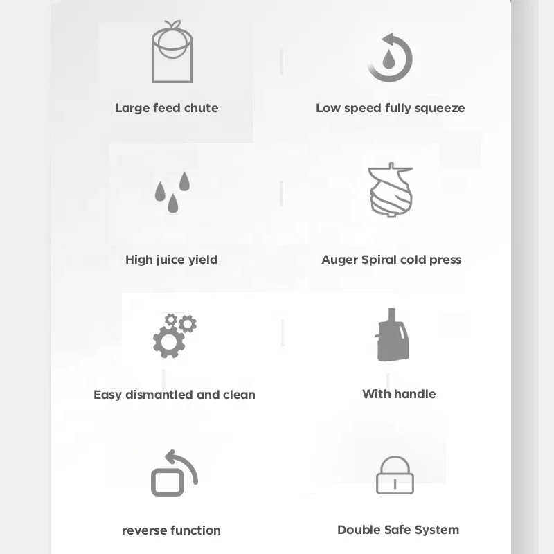 Заводская цена, медленная мастицирующая соковыжималка с двойной безопасной системой 150 Вт