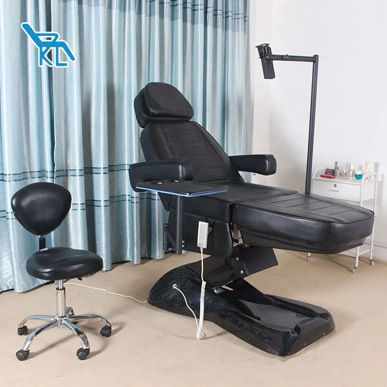 Modern Luxury Beauty Spa Salon Furniture 3 Electric Motors Pink Treatment Cosmetic Bed Eyelash Facial Massage Table