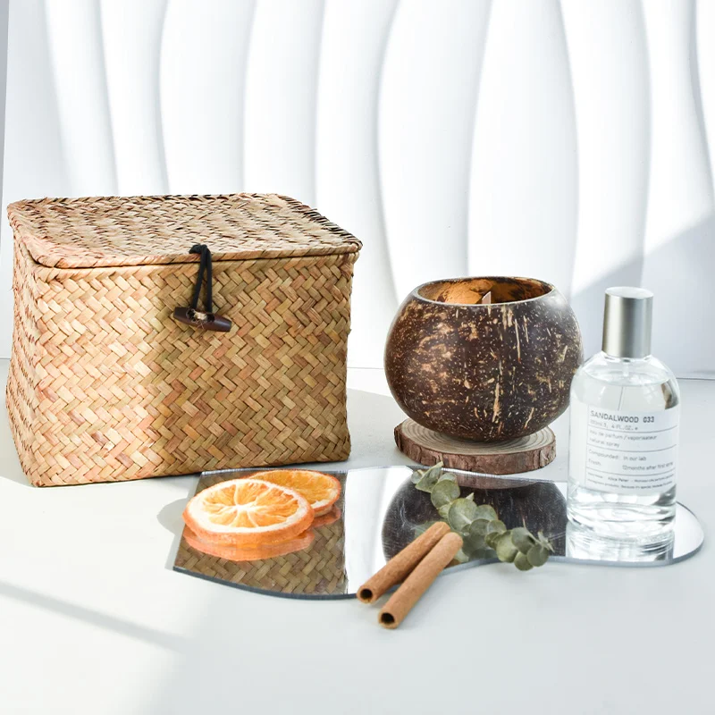 Wholesale Unique Styling Handmade Coconut Candles, soy coconut wax candles coconut bowl shape candles