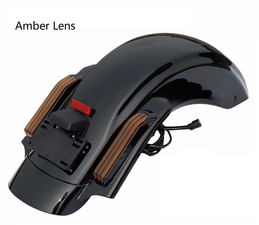 
 Задний прочный железный брызговик со стоп-сигналом поворота и номерным знаком для Harley Road King Street glide touring CVO моделей  