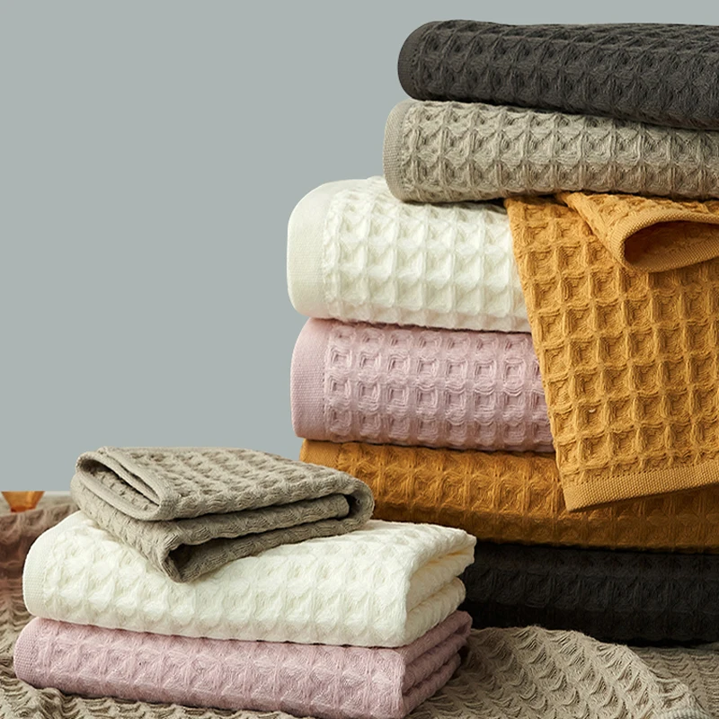 5 star hotel Wholesale Towel Set Hot Selling Super waffle Cotton Polyester luxury Bath Towels