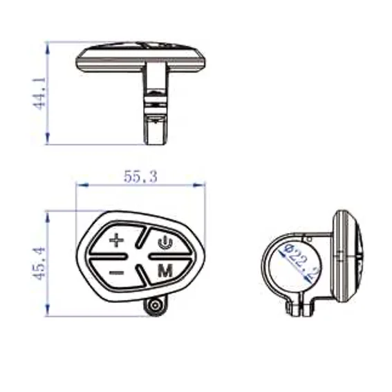 Customized Colorful LCD Display JCKJ-S2 For Ebike Use/DoodleBike