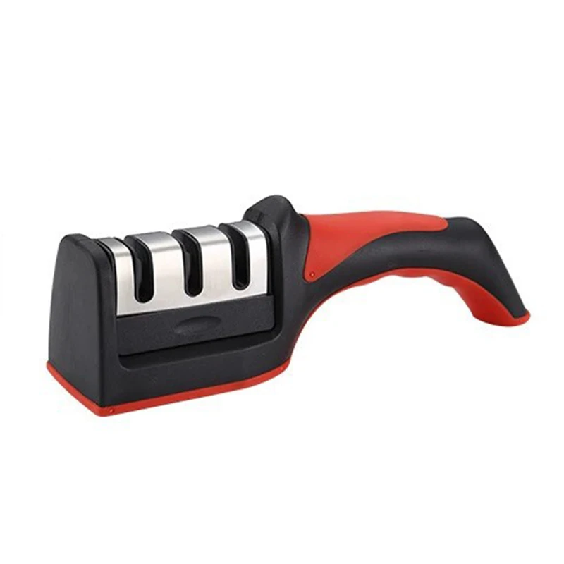Multifunctional Manual PP Plastic Nonslip Handle Sharpening Stone Sharp Blades 3 or 4 Stage Scissor Knife Sharpener cocina