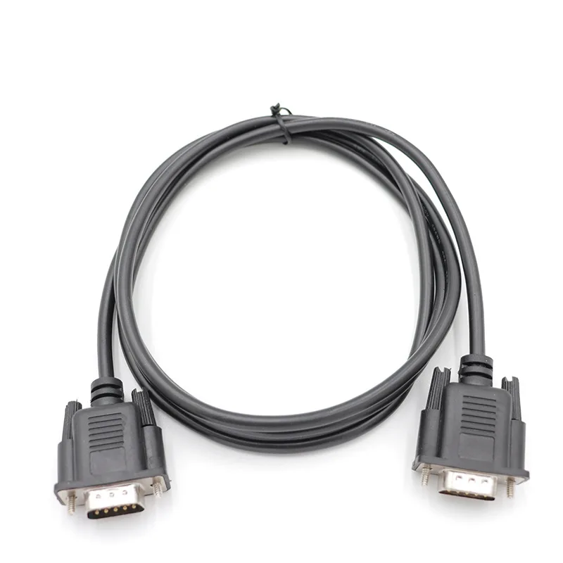 Serial Cable DB9 RS232 Black Copper DB9 Male to Male RS232 Extension  Serial Null Modem Cable M/M 9 pin RS232