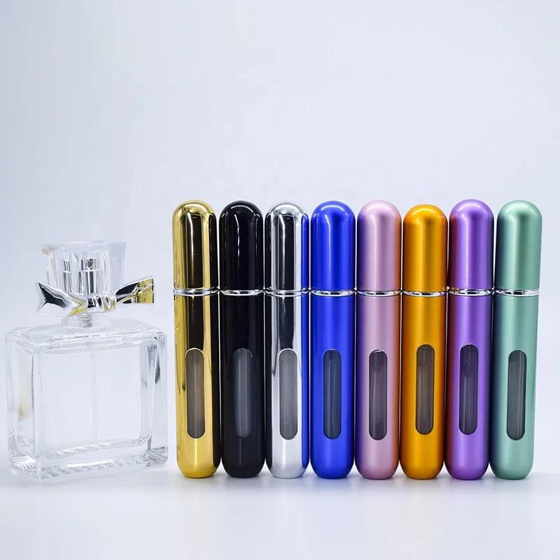 Mini empty bottom can be filled with 8ml aluminum perfume bottle