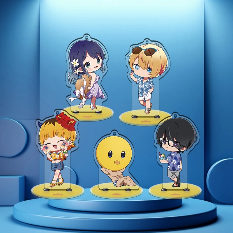 8CM Oshi No Ko 2 Mother and Children HoshinoAi Japan Aquamarine Ruby Anime Animation Acrylic Standee Figures Pendant Keychain