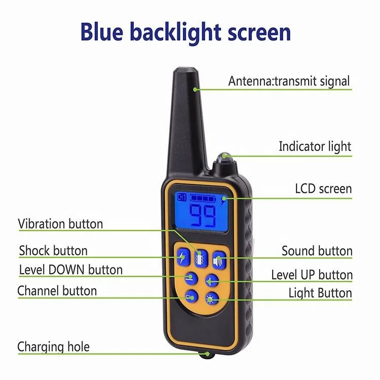 
Waterproof Rechargeable dog training collar with remote Stop Barking Device wireless function 