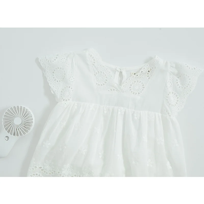 
Simple Pure White Baby Blank Coverall Romper,Smocking Baby Romper 