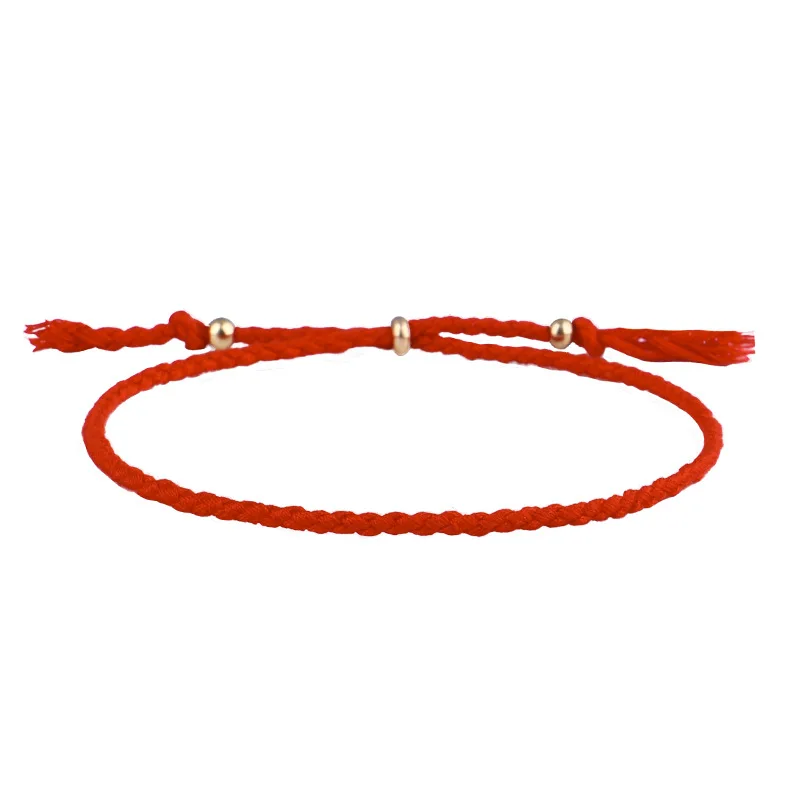 Handmade Braided Bracelet Men Tassel Drawstring Adjustable Braided Cotton Rope Tibetan Buddhist Lucky Rope Knot Bracelet
