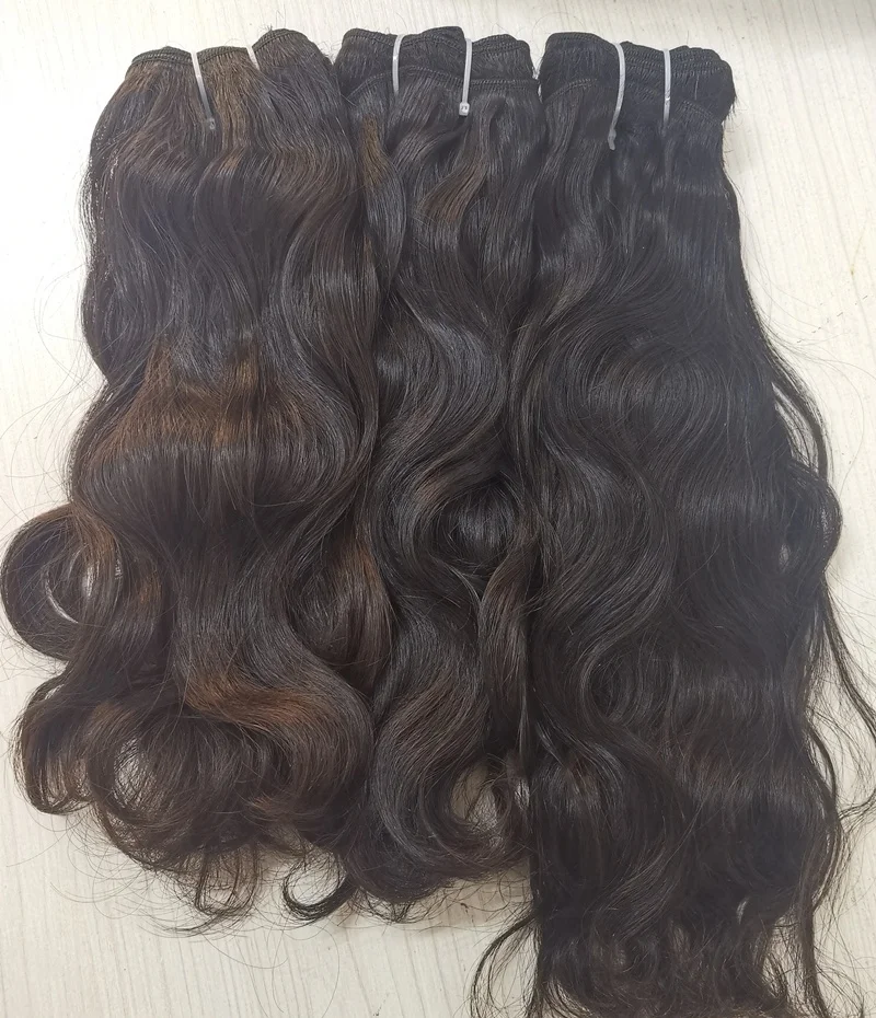 Last 5 years raw natural wavy hair bundles unprocessed cuticle aligned one donor virgin human hair weave extension