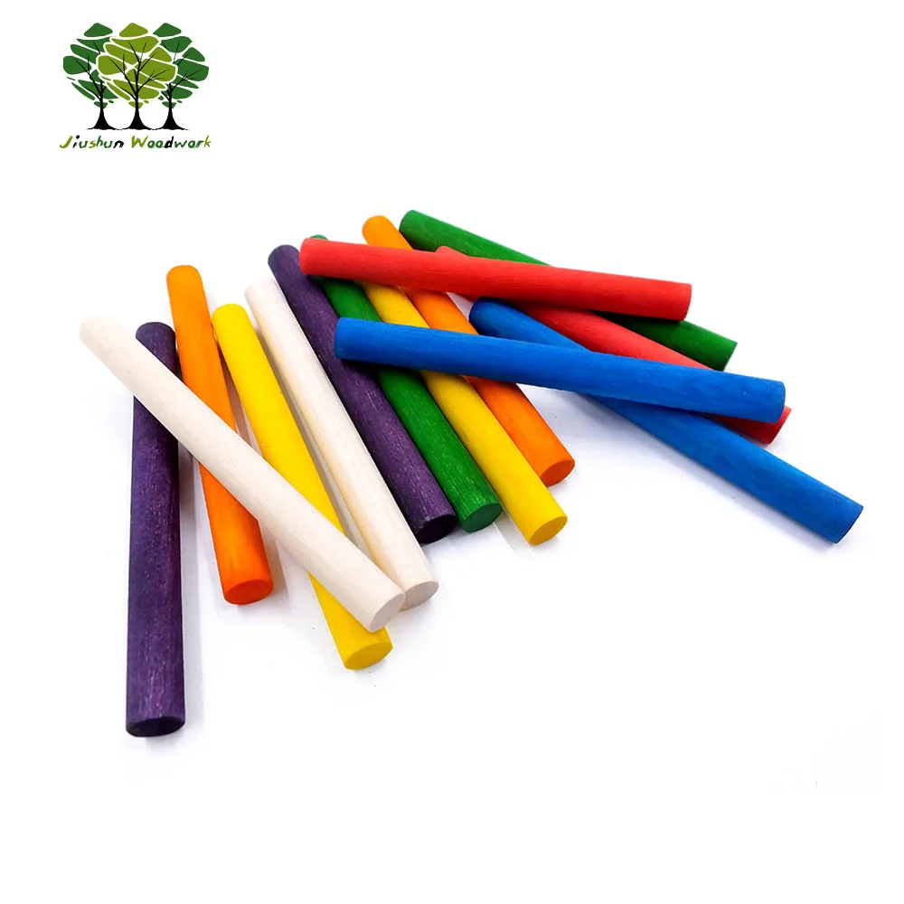wholesale round wooden colored craft stick
