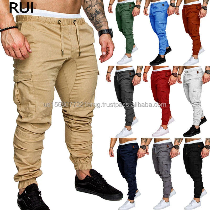 Hot Sale New Sports Night Running Reflective Small Foot Trend Fitness Jogger Outdoor Pants Cargo Track Pants Men