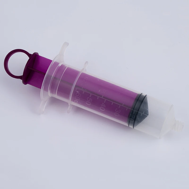 Medical Thumb Control Ring Syringe Flat Top Piston Syringe Bulb Irrigation Syringe