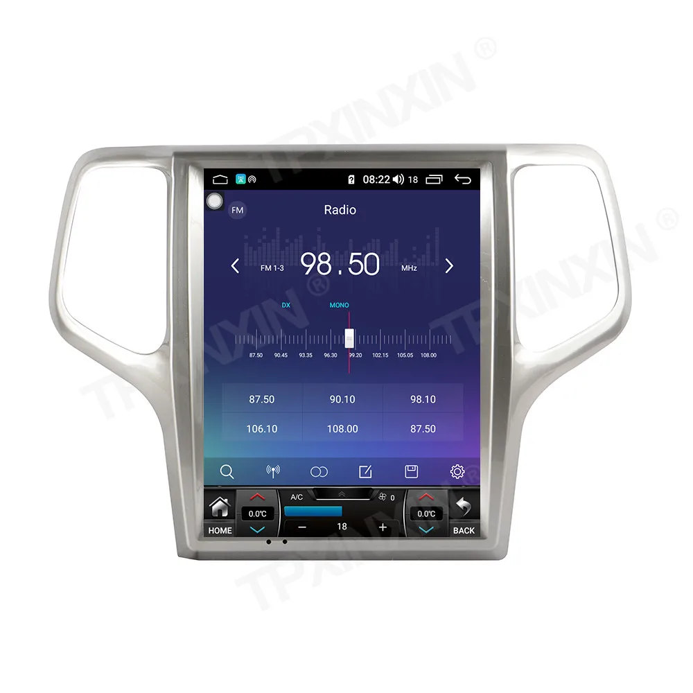 
128GB Tesla Screen For Grand Cherokee 2013 - 2019 Android Radio Multimedia Video Player Car GPS Navigation Audio 