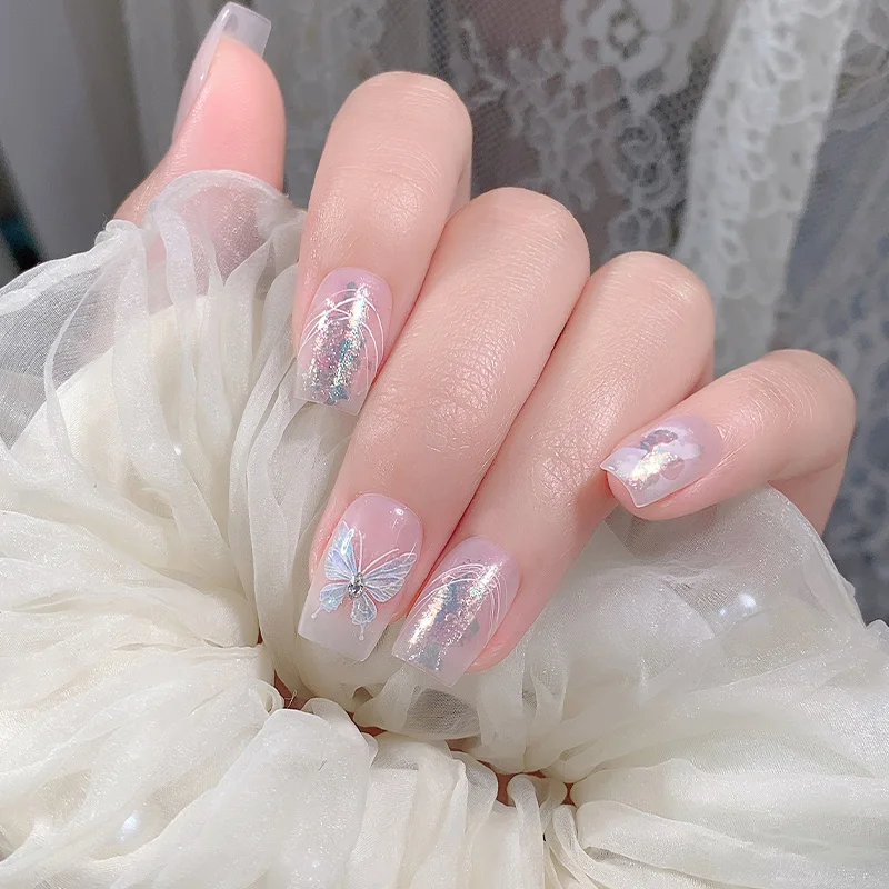 Iridescent Glitter Chameleon Nail Flakes Set Chrome Nail Powder Mirror Mermaid Effect Set 9 Jars