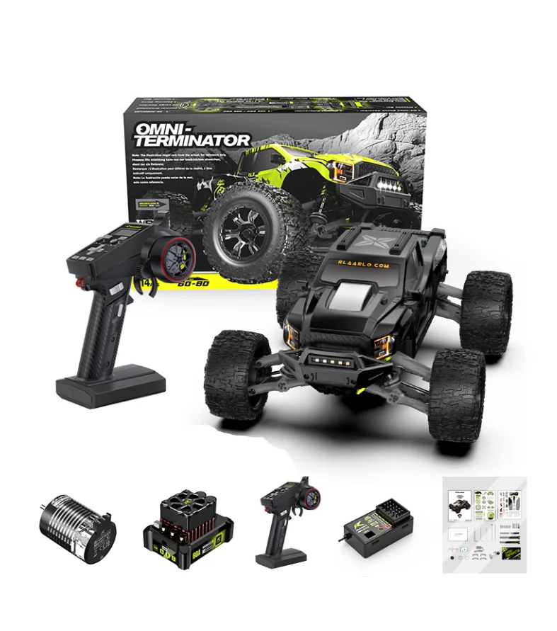 Rlaarlo RZ001G-A 1/10 Brushless new rc car Off-Road Truck Central Differential Aluminum Shocks Transmitter PC PVC Shell Optional