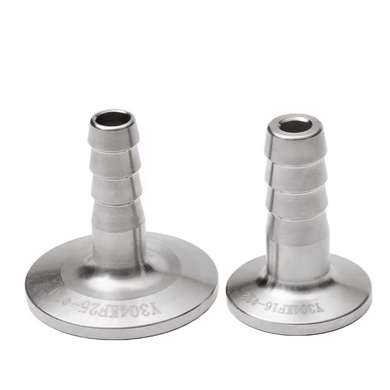 KF16~50 Flange Adapter For Vacuum Hose Barb Fittings  Flange Adapter Connector SS304 Vacuum Fitting KF Vacuum Ferrule Nipple