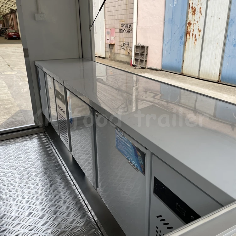 9-12ft jucery charcoal Australia fast food trailer bbq churros sweets laminate trailer burger van