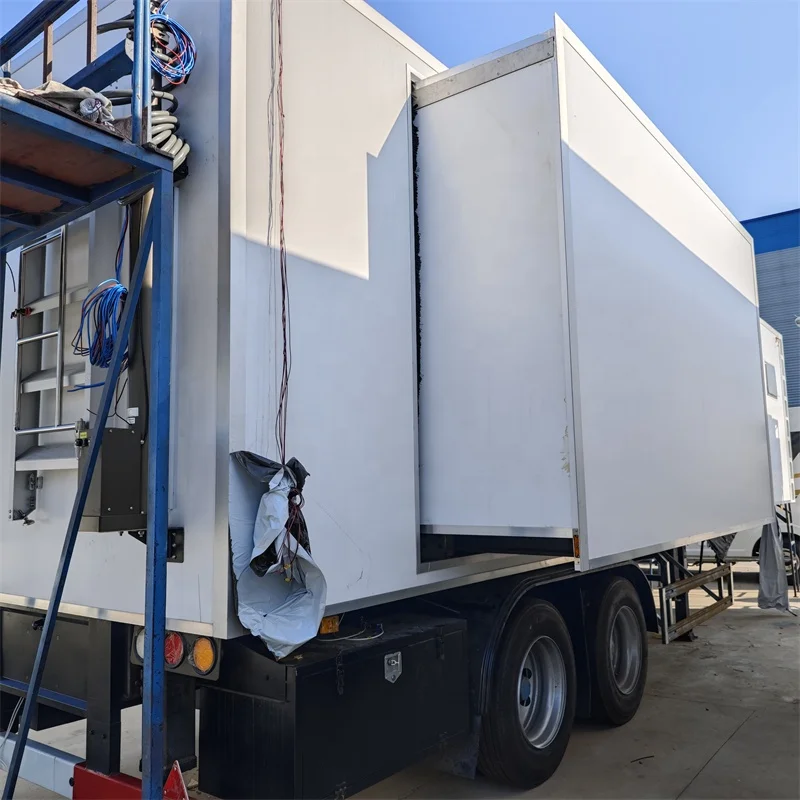 factory customized 3 Axles Semi trailer RV Mobile Office Trailer with living facilities and Communication System for sale