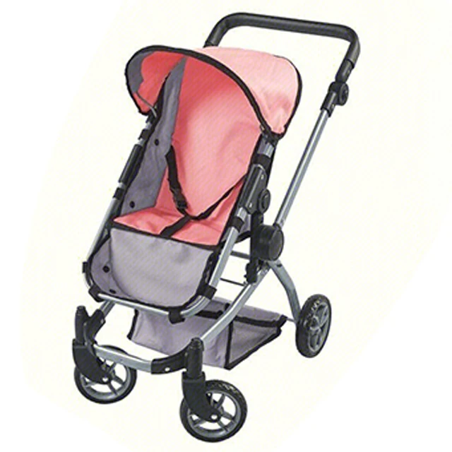 2024 new style customized metal doll bidirectional handcart  simulated baby stroller for toddler