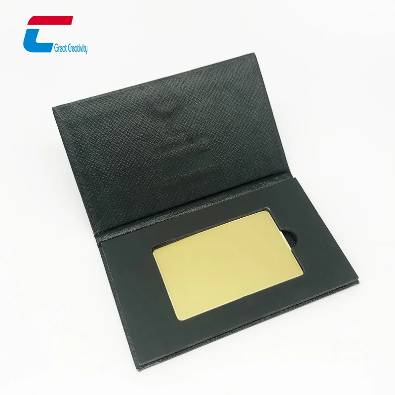 Luxury Vip Membership Metal Business Card Box Packaging Gift Boxes NFC Cards package Magnet Board Slots Paper Box