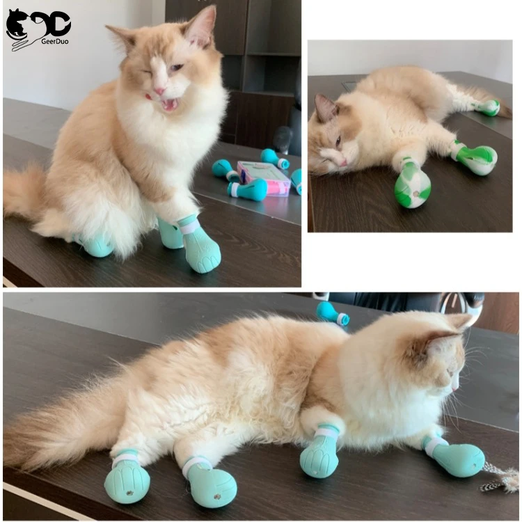 Geerduo Pet Многофункциональные Силиконовые мягкие удобные регулируемые ботинки для чистки собак и кошек