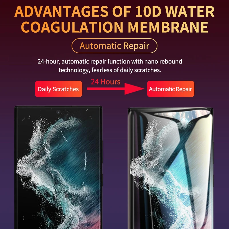 4Pcs Full Glue Hydrogel Film Screen Protector For Samsung Galaxy S20 S22 S21 S23 Plus Ultra  Screen Protectors On Note 20 Ultra