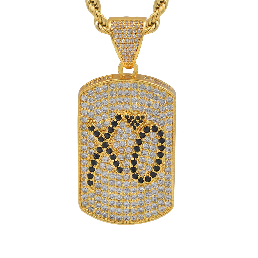 2022xoxo pendant Hip Hop Gold plated necklace trend XO brand
