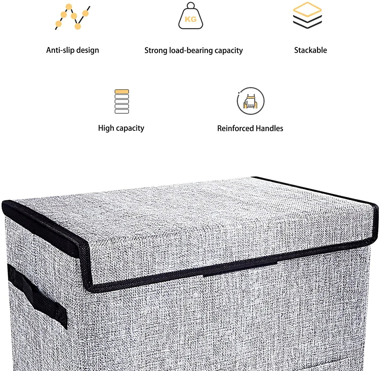 Collapsible Leffis comic book storage box with lid Foldable storage organizer