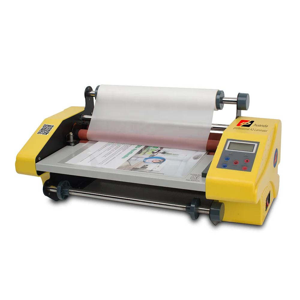 Huanda HD-FM365 A3 A4 Roll to Rol Thermal Lamination Automatic Cold Roll Laminator Machine