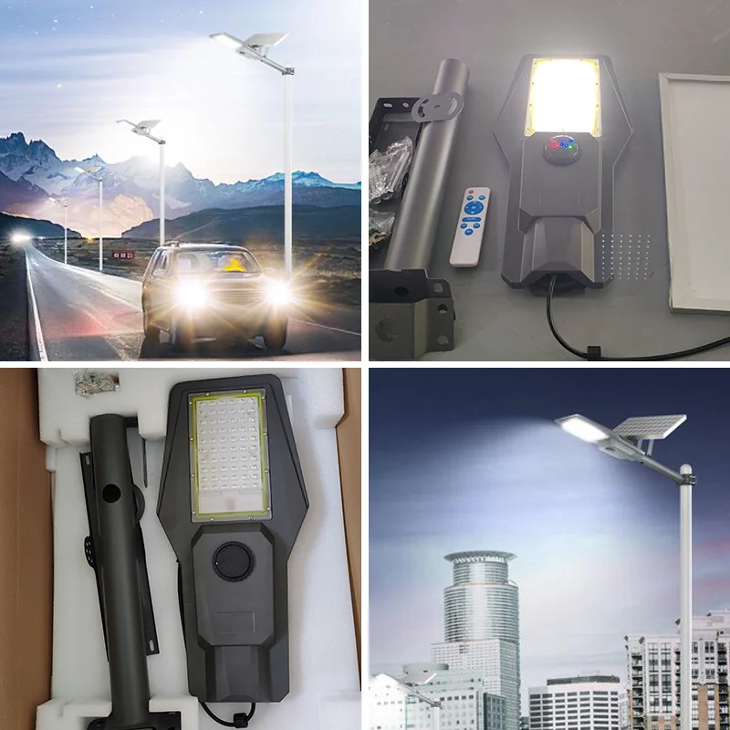 100w 200w 300w 400w 500w SMD Split LED Solar Street Light Waterproof IP65 IP67 Aluminum Outdoor Road Lamp with Remote Control