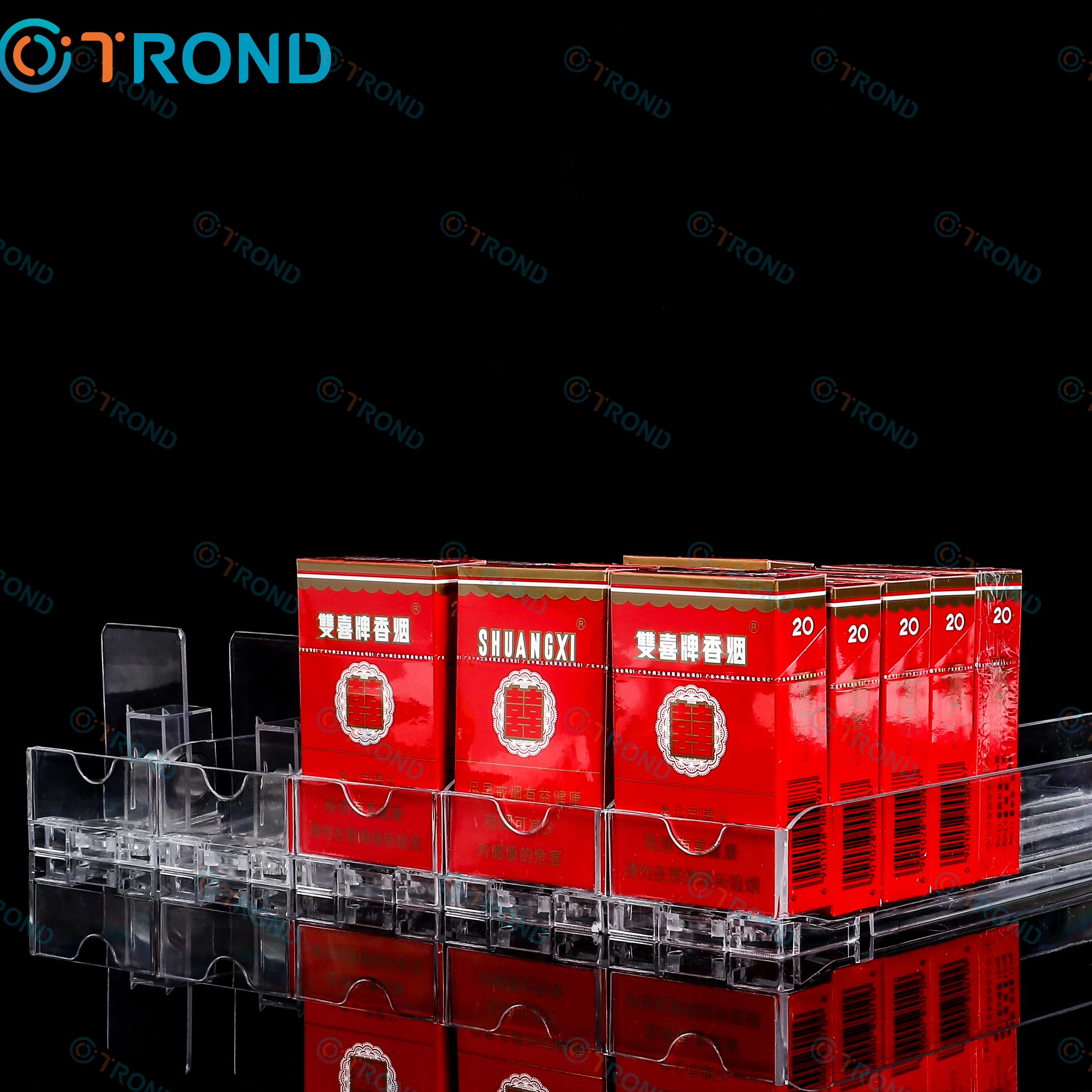 Automatic Pusher Cigarette Tobacco Store Display Shelf Spring Loaded Shelf Pusher System