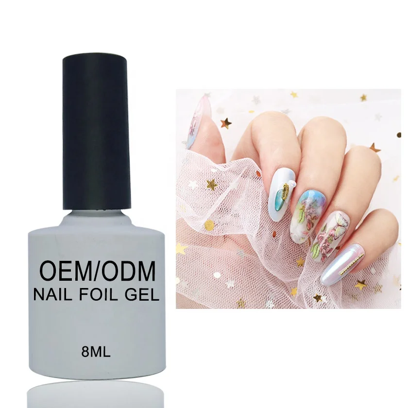 HZ 2021 new arrive complete design sticky transfer foil gel nail gel polish for nail art decoration