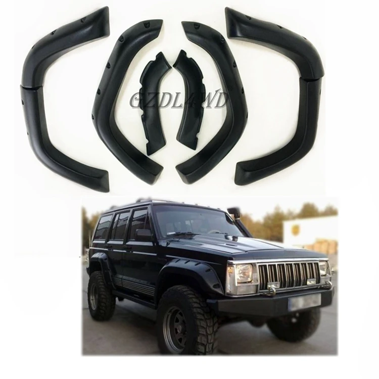 GZDL4WD 4x4 Аксессуары для экстерьера автомобиля ABS Fender Flares Cherokee XJ 1984-2001 4 двери колеса fender отделки