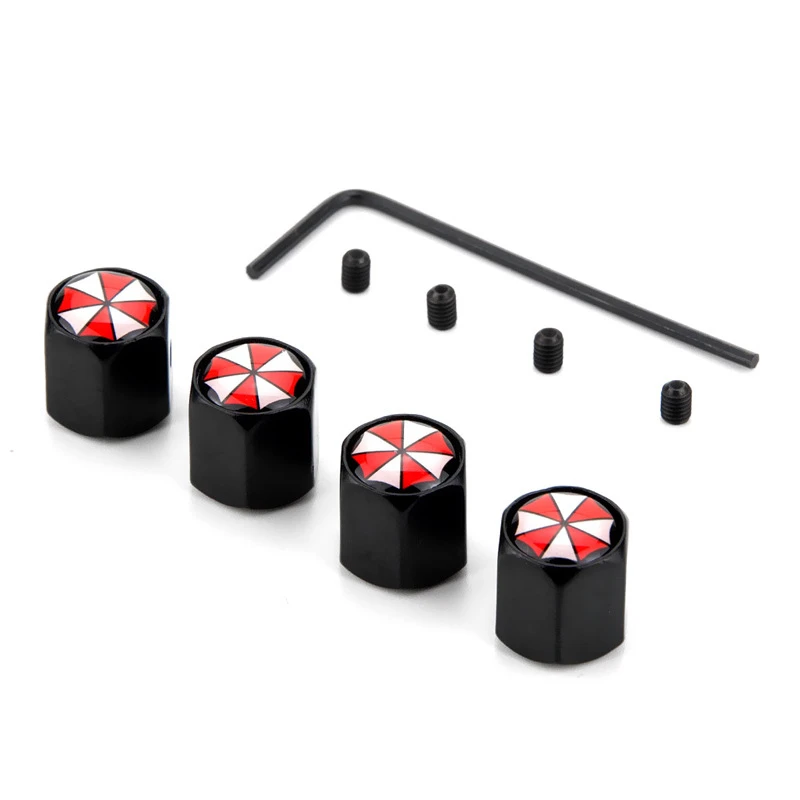 4Pcs Anti theft Dust Wheel Tire Valve Air Cap Snake cobra Badge Covers For Car Leakproof