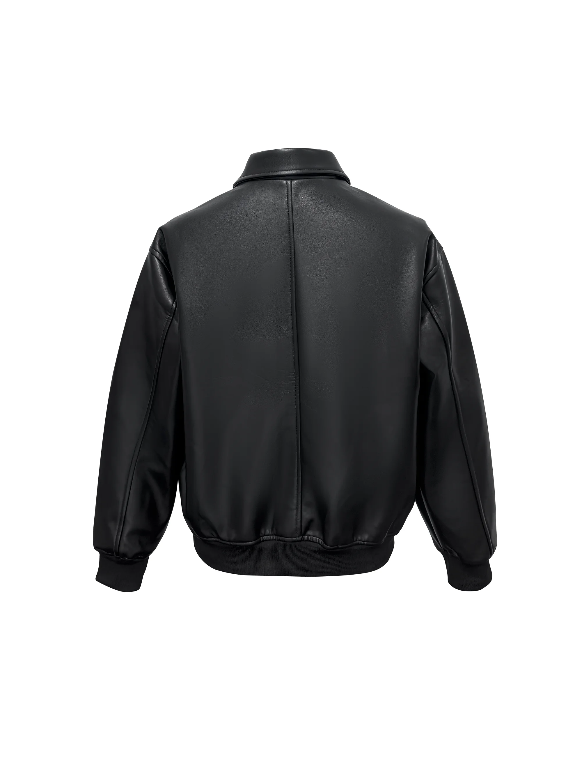 Korean design Turn-down Collar   Black pu Leather Cleanfit Jackets windproof Men coats outerwear