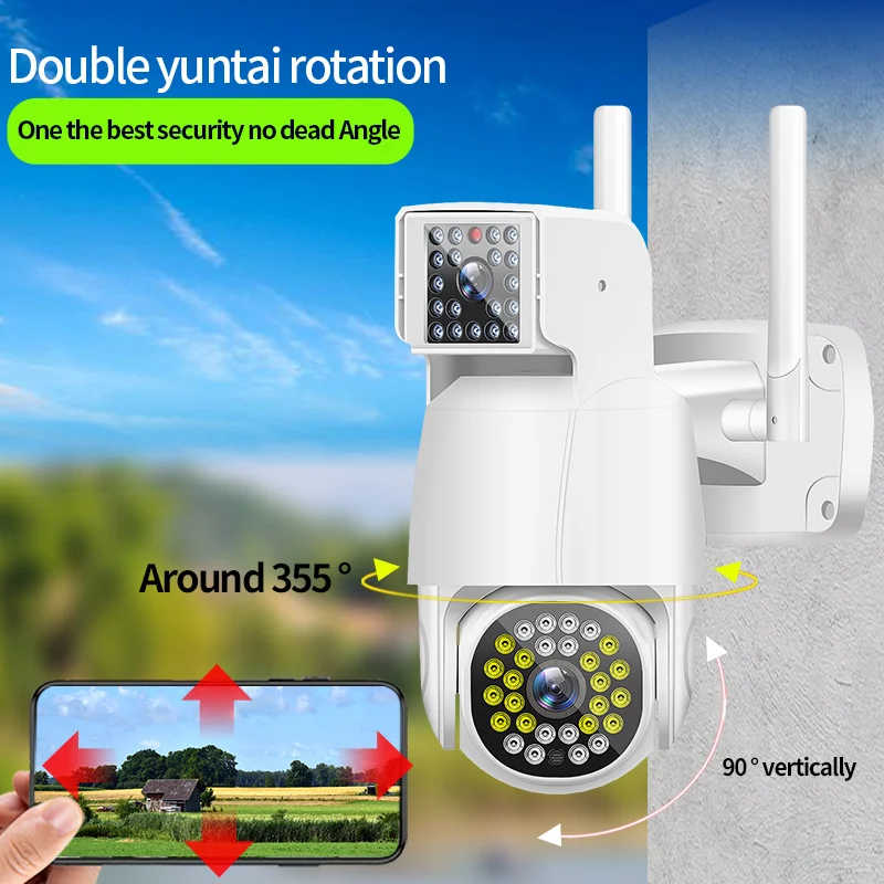 360 degree rotatable ptz internal ip poe camera dual lens ip ptz