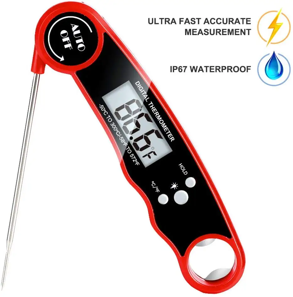 Meat Thermometer Instant Read Digital Kitchen Cooking Thermometer  Long Probe Waterproof Thermometer