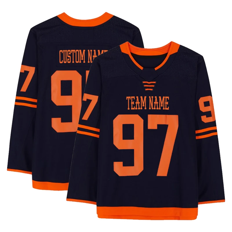 Custom Hockey Jersey for men Sublimation Embroidered maroon hockey jersey