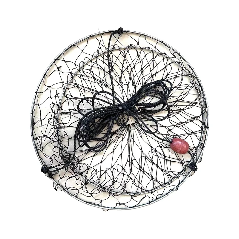 Stock for Portable fishing net with PE rope fishing float lobster trap multiple size fish trap for outdoor sports