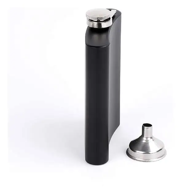 Matt Black 8OZ 304 Stainless Steel Hip Flask Funnel set Leak Proof Pocket Flask For Liquor For Men