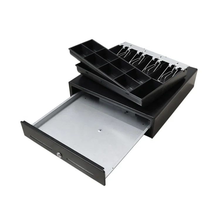 MK-410 MAKEN 4 Bill 8 Cion RJ11 металлический черный кассовый ящик pos