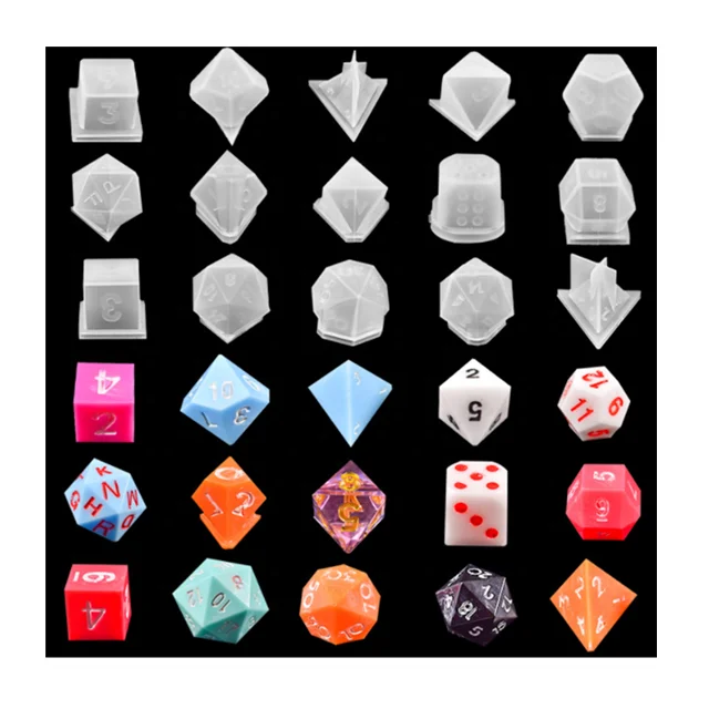 DLR313 фабрика под заказ оптовая продажа кости для геймеров DND силиконовая форма костей смолы ремесла «сделай сам»