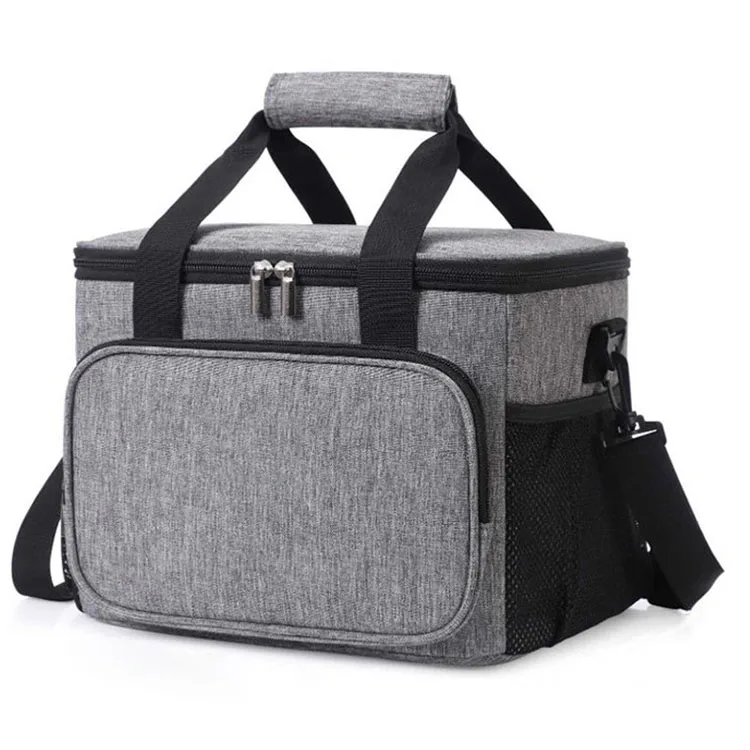 Portable Outdoor Large Capacity Waterproof PEVA Insulation Picnic Cooler Bag with Shoulder Strap Nylon Material
